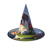 The Little Dog in the Alps Cappelli da strega per Halloween Fasce per capelli da strega Cappello da mago Accessori per costume Cosplay per feste in maschera pieghevoli 3 pezzi