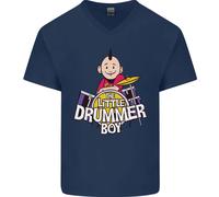 The Little Drummer Boy Divertente Maglietta In Cotone A V Per Uomo