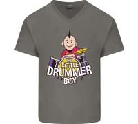 The Little Drummer Boy Divertente Maglietta In Cotone A V Per Uomo