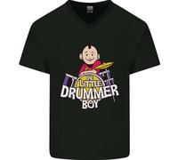 The Little Drummer Boy Divertente Maglietta In Cotone A V Per Uomo