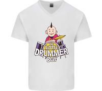 The Little Drummer Boy Divertente Maglietta In Cotone A V Per Uomo