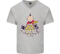 The Little Drummer Boy Divertente Maglietta In Cotone A V Per Uomo
