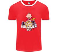 The Little Drummer Boy Divertente Maglietta Ringer Uomo FotL