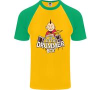 The Little Drummer Boy Maglietta Baseball Uomo Cotone Maniche Corte