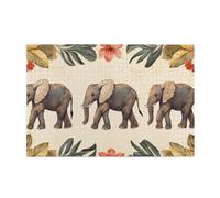 The Little Elephant Is Among The Flowers Puzzle da 1000 pezzi per adulti puzzle in legno per adulti regali decorazione della casa