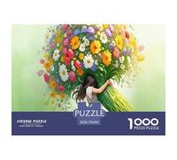 The Little Girl Holding Flowers Puzzle Giochi 1000 Pezzi Regalo Per Amore E Amico Arte Interesting Puzzle Adulti Foto 70x50cm/1000pcs