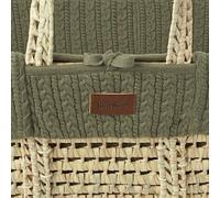 The Little Green Sheep Cable Knit - Fodera di ricambio per culla di Moses, colore: ginepro