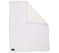 The Little Green Sheep - Coperta in pile biologico, 80 x 100 cm, colore: Bianco