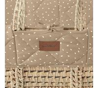 The Little Green Sheep Fodera di ricambio per culla trapuntata, stampa riso tartufo