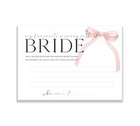 The Little Party Company My Favourite Memory with the Bride, carta da gioco con fiocco rosa, formato A6, confezione da 15