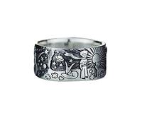 The Little Prince Universe Ring, Anime Inspirational The Little Prince Ring, Snowflake Sun Universe Ring, for Romantic Young Couples in Love (1Pcs,7)