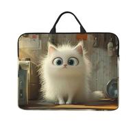 The Little White Cat Custodia per notebook con maniglia per laptop da 14 pollici Custodia per computer per donne uomini borsa imbottita per laptop
