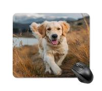 The Lively Golden Retriever Tappetini Mouse Soffice Mousemat Liscio Tappetino per Mouse per Laptop Ufficio Computer 25X30Cm