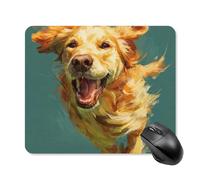 The Lively Golden Retriever Tappetino Mouse Soffice Mousepad Lavabile Tappetini per Il Mouse per Computer Gioco Lavoro 25X30Cm