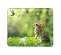 The Lively Little Rabbit - Tappetino per mouse per ufficio, studio e gioco, con forte adesione e superficie spessa e confortevole