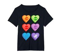The Living Tombstone Candy Hearts Maglietta, Donna Plus-Size, Nero, 1X