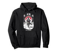 The Lone Ronin - Dark Ukiyo-e Neo-Japanese Warrior Anime Art Felpa con Cappuccio