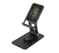 The longing of a Lion - Supporto da scrivania regolabile per iPhone e tutti i telefoni, rotazione a 360°, pieghevole integrato, base quadrata