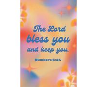 The Lord Bless You and Keep You Notebook - Christian Journal with Bible Verses on Every Page - 5.5x8.5 in, 100 Pages, Orange Gradient with Groovy Font Cover Design