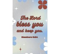 The Lord Bless You and Keep You Notebook - Christian Journal with Bible Verses on Every Page - 5.5x8.5 in, 100 Pages, Groovy and Colorful Cover Design
