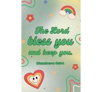 The Lord Bless You and Keep You Notebook - Christian Journal with Bible Verses on Every Page - 5.5x8.5 in, 100 Pages, Groovy and Colorful Cover Design
