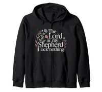 The Lord Is My Shepherd I Lack Nothing Church Strength |- Felpa con Cappuccio