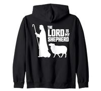 The Lord Is My Shepherd Psalms 23:1 Bible Verse Christians Felpa con Cappuccio