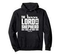 The Lord Is My Shepherd Psalms 23:1 Scripture Christians Felpa con Cappuccio