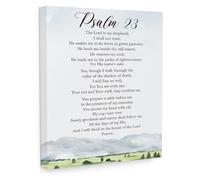 The Lord Is My Shepherd Wall Art Psalm 23 Bible Verses Watercolor Prayer Inspirational Canvas Decor for Home Christian Gifts(Framed,12x18inch(30x45cm))