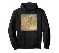 The Lord of the Rings Map of Middle Earth Felpa con Cappuccio