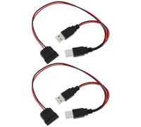 The Lord of the Tools 2 cavi di alimentazione D59 da USB tipo A maschio a SATA + USB tipo A a 15 pin per dischi rigidi da 2,5" o 1,8"