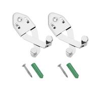 The Lord of the Tools 2 ganci regolabili da parete in metallo, universali, 7,7 x 3,5 cm, regolabili, 8,5 cm, adatti per ganci multiuso in spade da bagno, argento