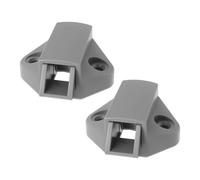 The Lord of the Tools 2 maniglie grigie per ante di armadietti, base in nylon, a mezza luna, con chiusura a pressione, base per armadietti, per auto, camper, roulotte, barca, cassetti