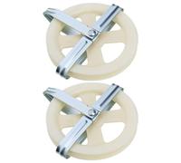 The Lord of the Tools 2 Pezzi 5 Pollici Stendibiancheria Puleggia Corda Compatibile Con Indumenti Per L'asciugatura All'aperto Adatto A Corde Fino A 3/8 Pollici Bianco