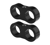 The Lord of the Tools 2 pezzi AN8 16 mm morsetto di separazione tubo carburante tubo di montaggio divisore adattatore per tubo carburante olio/freno/gasdotto tubo acqua lega di alluminio nero