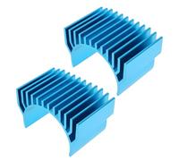 The Lord of the Tools 2 Pezzi RC Car Motore Elettrico Dissipatore Di Calore Ventilato Aletta 45x28x30mm Per 1:10 540 550 3650 3660 3670 3674 Blu