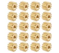 The Lord of the Tools 20 Pezzi 12 Denti Ingranaggi Motore 0,5 Modulo Ingranaggi In Ottone Apertura 1,95 Mm Diametro Esterno 7 Mm Spessore 5 Mm Per Albero Motore 2 Mm Modello Auto RC Robot Fai