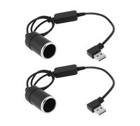 The Lord of the Tools 2psc Adattatore Convertitore USB-accendisigari Ad Angolo Retto Da 5 V USB A Maschio A 12 V Per Accendisigari Per Auto Cavo Adattatore Per GPS 60 Cm