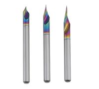 The Lord of the Tools 3 Pz 1/8 ''punte Del Router CNC Con Scanalatura A V Con Codolo 20/30/60 Gradi 0.1mm 2-flauto Spirale Incisione V-Bit Per Incisione 2D E Scultura 3D
