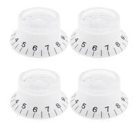 The Lord of the Tools 4 manopole di controllo per chitarra volume tono velocità manopole 6 mm chitarra basso top hat manopole per chitarra elettrica strumenti musicali accessori acrilico bianco