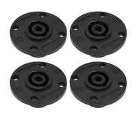 The Lord of the Tools 4 Pezzi 4 Poli Connettore Telaio Rotondo Flangia Presa Contatti Dritti Connettore Compatibile Con Neutrik NA4LJ NA4LJX NL4MP NL4MPR NL4FC NL4FX NL4 E NL2 Serie NL2FC