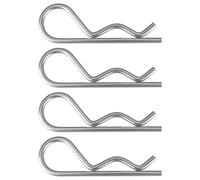 The Lord of the Tools 4 Pezzi M2 R Clips Perno Di Fissaggio Coppiglia Placcata In Acciaio Inossidabile 316 Per Installazione Su Ponte Di Nave 2x42 Mm