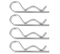 The Lord of the Tools 4 Pezzi M3 R Clips Perno Di Fissaggio Coppiglia Placcata In Acciaio Inossidabile 316 Per Installazione Su Ponte Di Nave 3x65 Mm