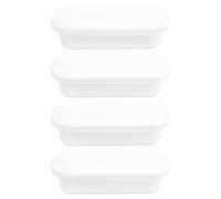 The Lord of the Tools 4 tappi in silicone per troppopieno da 55 mm per lavabo, adatti per lavabi in ceramica da 45 mm-52 mm, colore bianco