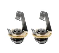 The Lord of the Tools Jack di ingresso per chitarra, jack mono da 6,5 mm, per montaggio a pannello, jack femmina da 1/4 di pollice per altoparlanti per chitarra e basso, M9 x 0,75, 2 pezzi, nero