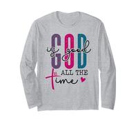 The Lord Your God is Good all The Time Christian Bible Verse Maglia a Manica