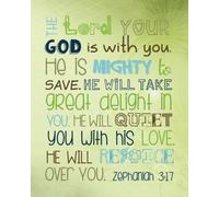 The Lord Your god is with you. He is mighty to save. He will take great delight in you. He will quiet you with his love. He will rejoice over you.: ... Gifts Blank Lined book 132 pages: Volume 1