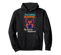 The Lords Blessing German Shepherd Dog Faith, Design colorato Felpa con Cappuccio