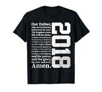The Lord's Prayer 2018 Religioso Gesù 8 Compleanno Maglietta