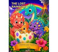 The Lost Rainbow Egg: A Dinosaur Story Coloring Book for Kids Ages 4-8